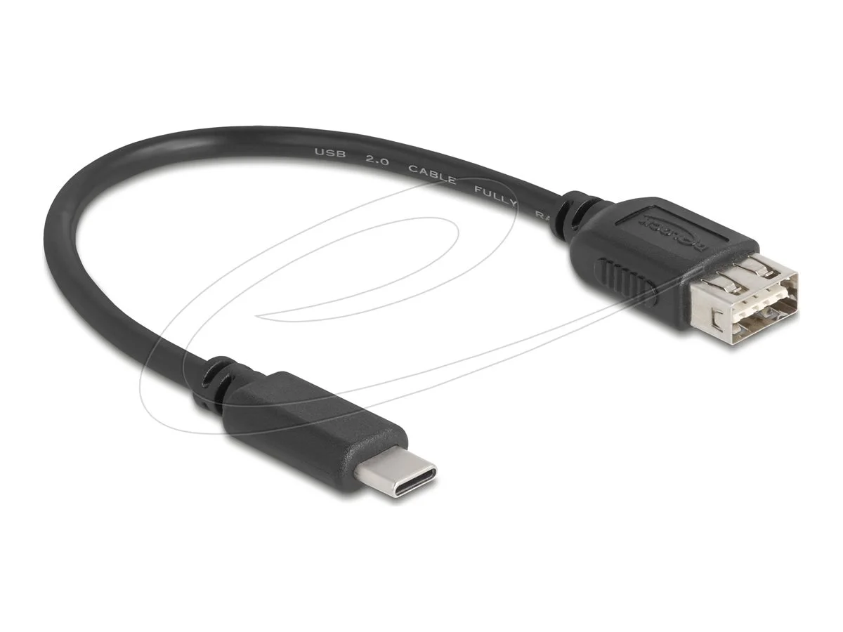 DELOCK USB2.0 Kabel Type-C zu Typ-A 0,2m