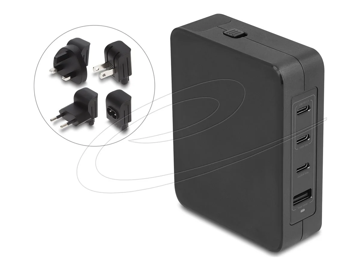DELOCK USB GaN Ladegerät 3 x USB Type-C