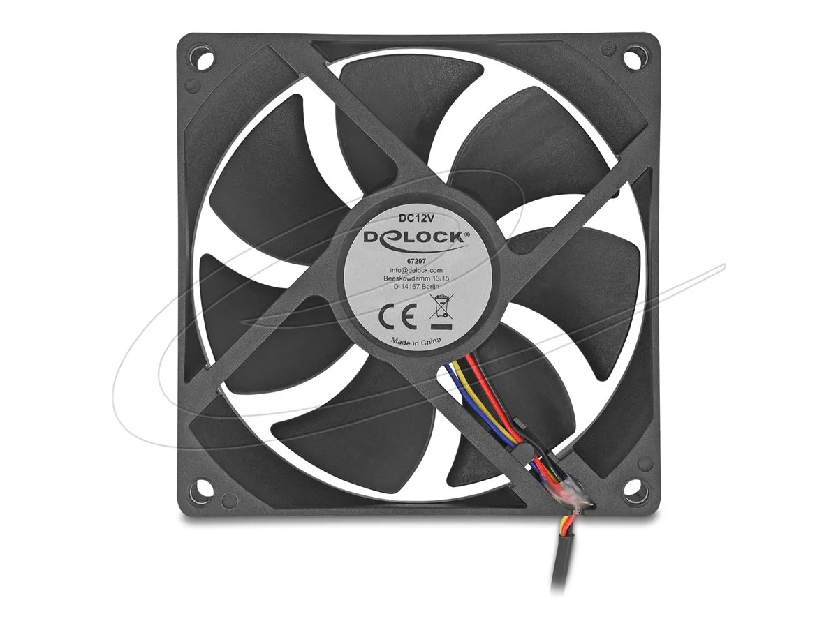 DELOCK Axiallufter 12 V DC 92 x 92 x 25