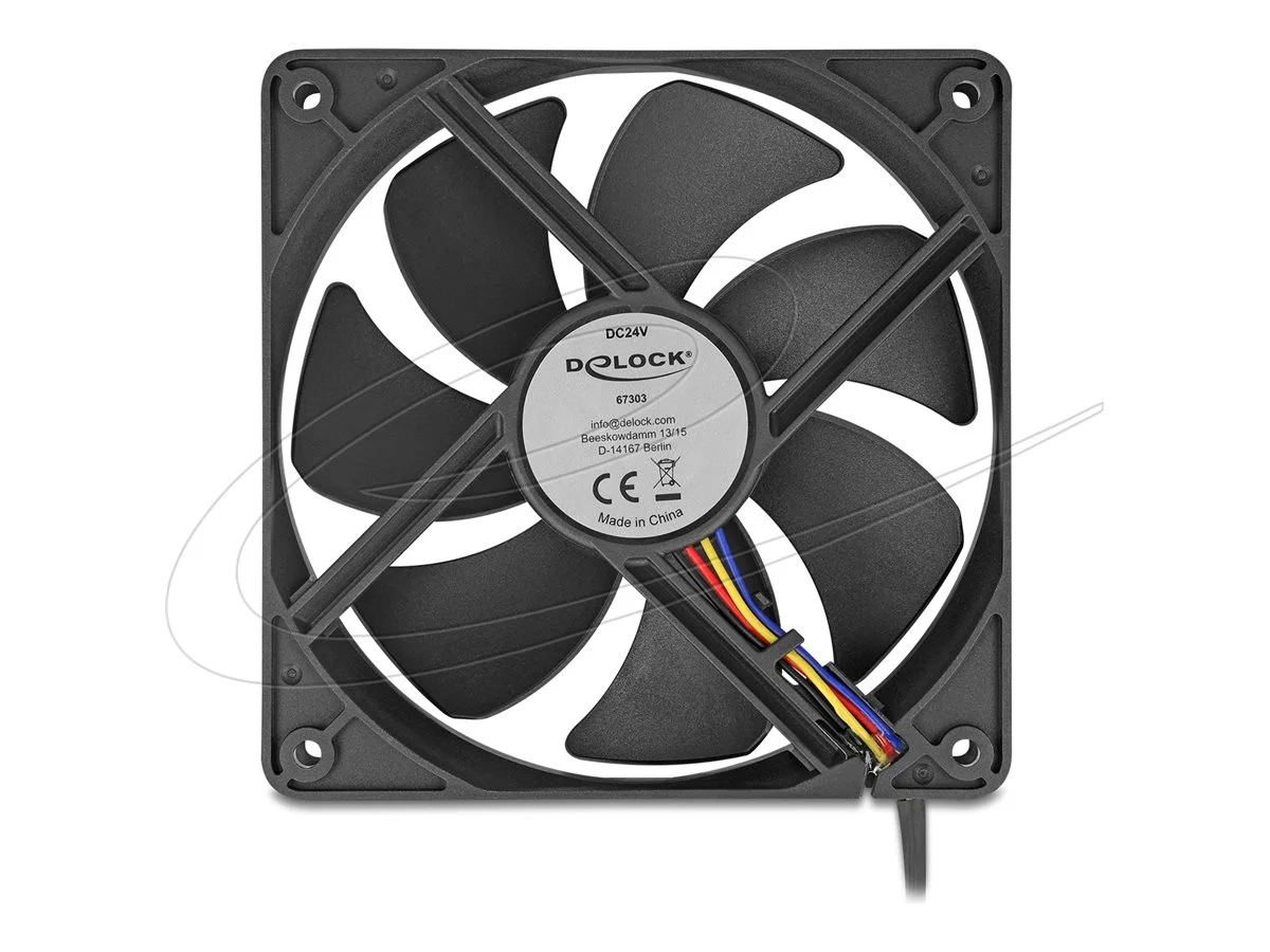 DELOCK Axiallufter 24 V DC 120 x 120 x