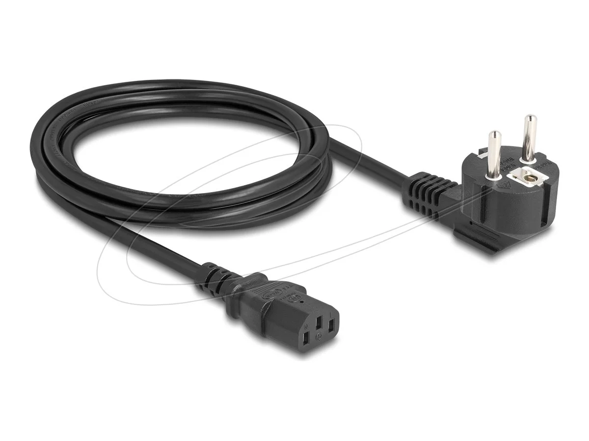 DELOCK Netzkabel PC CEE 7/7 auf C13 2m