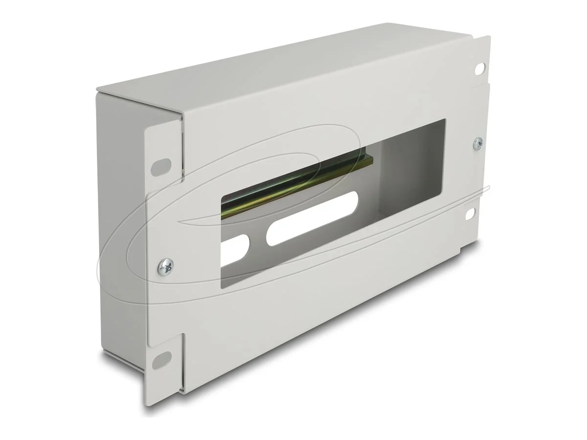 DELOCK 10 Schutzschalterleiste 3 HE grau