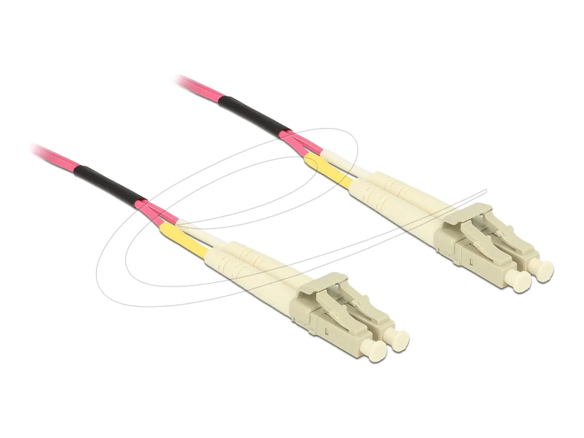 DELOCK LWL Kabel LC Duplex OM4 100m