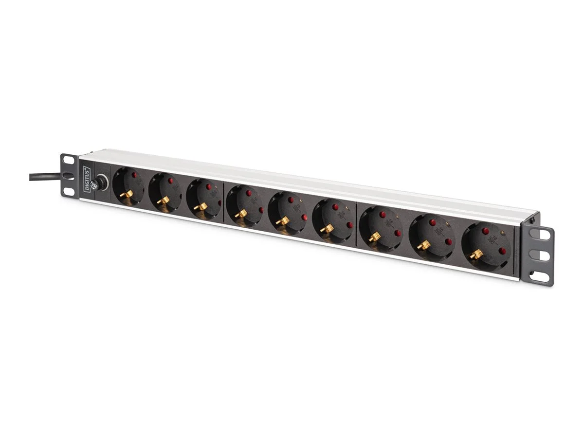 DIGITUS 1U Alu PDU rackmount. 8x