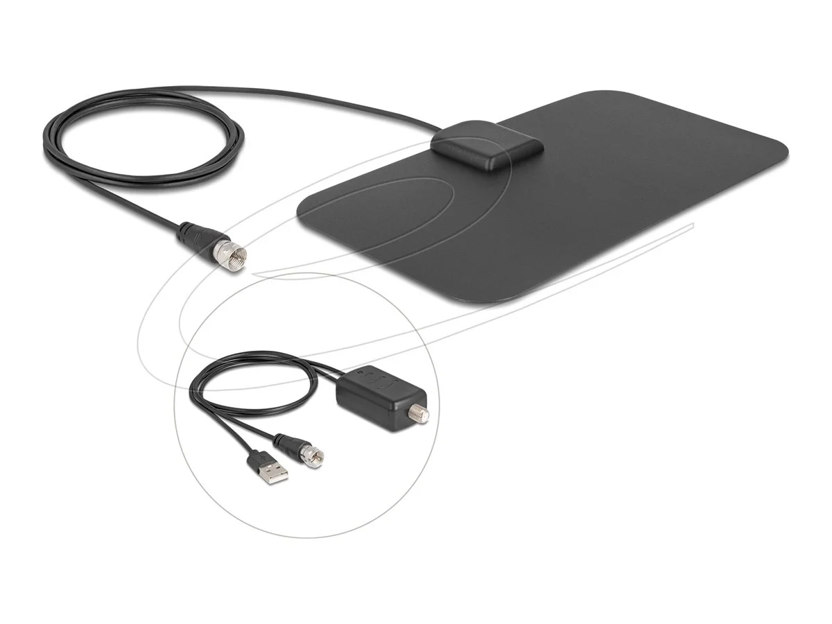 DELOCK DAB+ DVB-T2 Antenne F Stecker 5