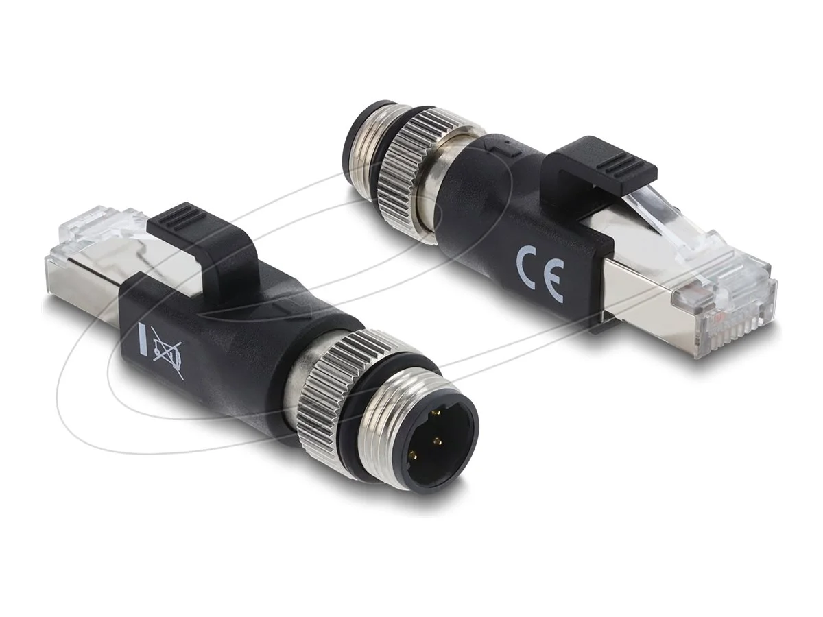 DELOCK M12 Adapter D-kodiert 4 Pin Steck