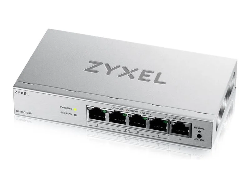 ZYXEL GS1200-5HP V3  5-Port Gigabit PoE+
