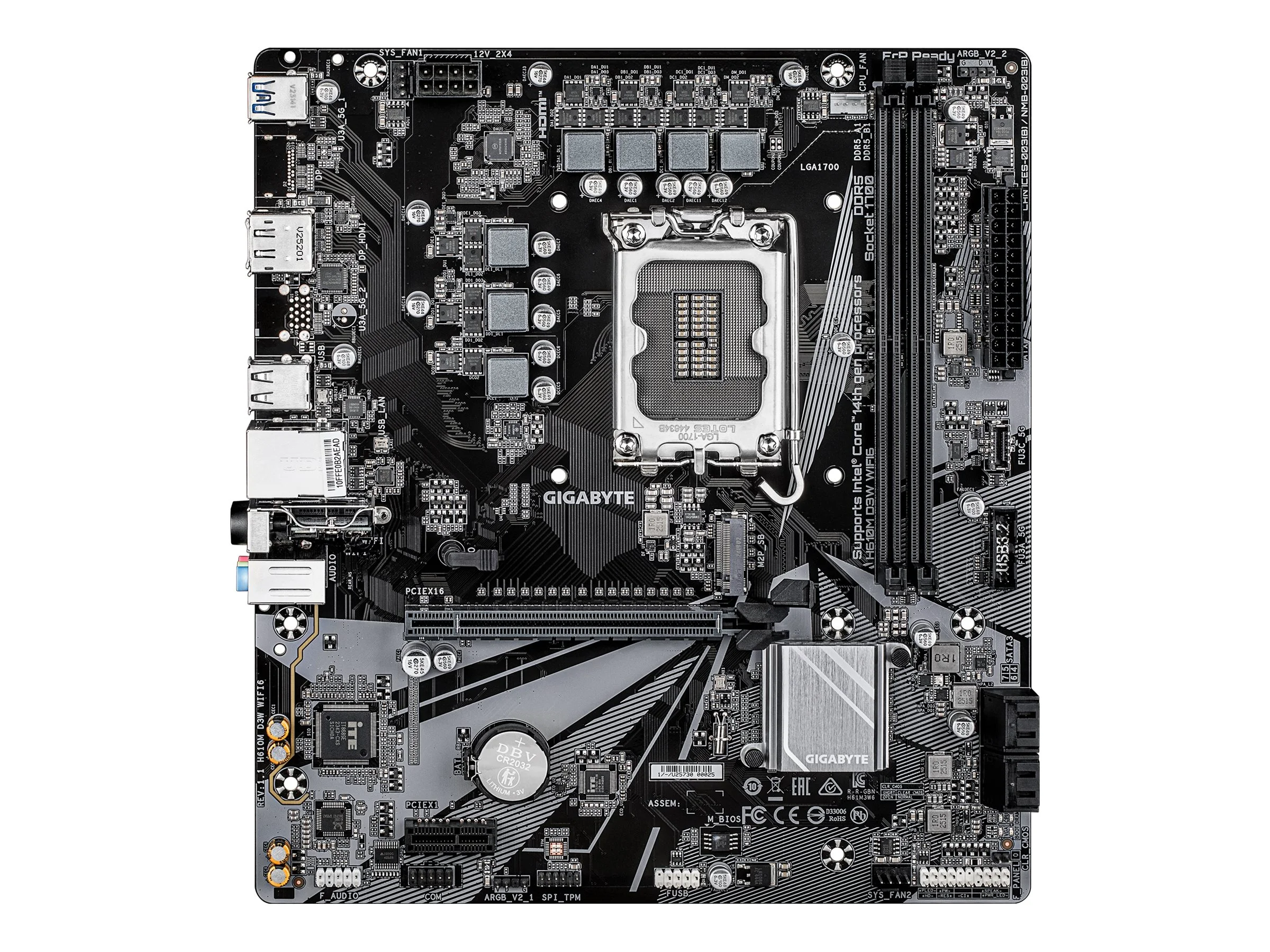 GIGABYTE H610M D3W WIFI6 LGA1700