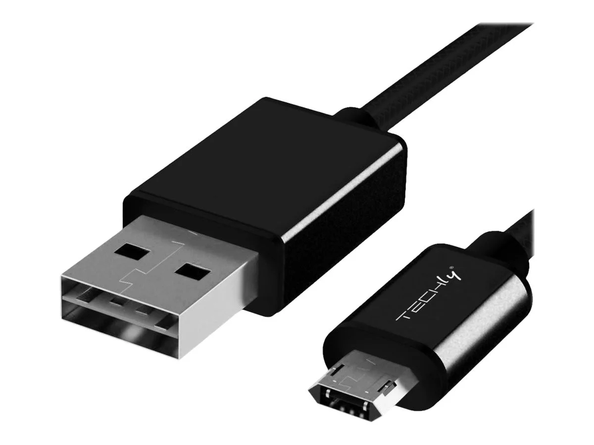 TECHLY USB2.0 Anschlusskabel SCHWARZ 1m