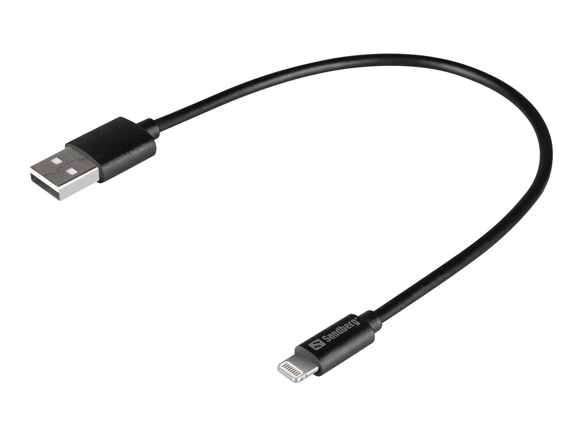 SANDBERG USB>Lightning MFI 0,2m Black