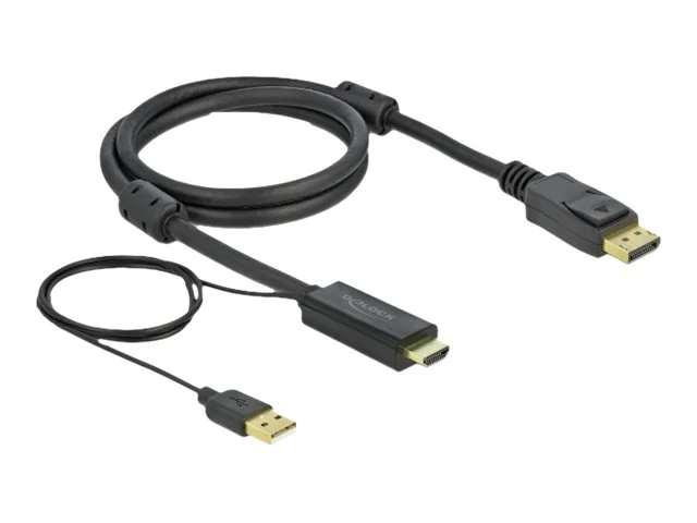 DELOCK HDMI M DisplayPort M 4K cable 1m