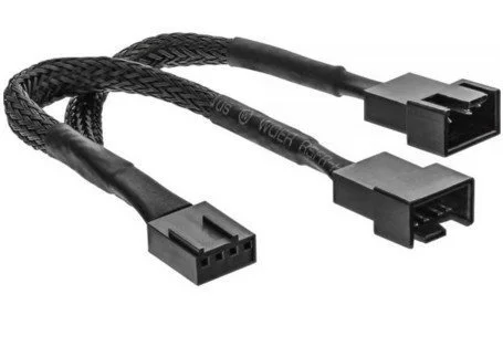 inLine® Y-Kabel für PWM Lüfter 4pol Molex 1 Stecker / 2 Buchse, 0,15m
