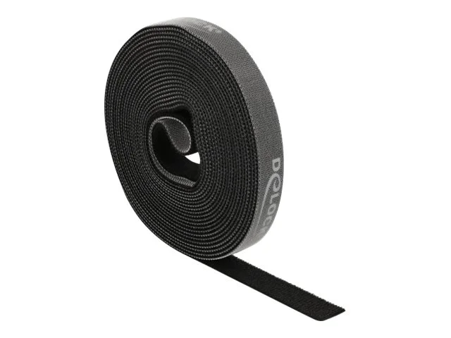 DELOCK Klettband L 5m x B 15mm schwarz