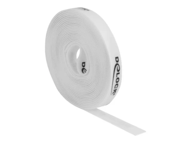 DELOCK Klettband L 5m x B 15mm weiss