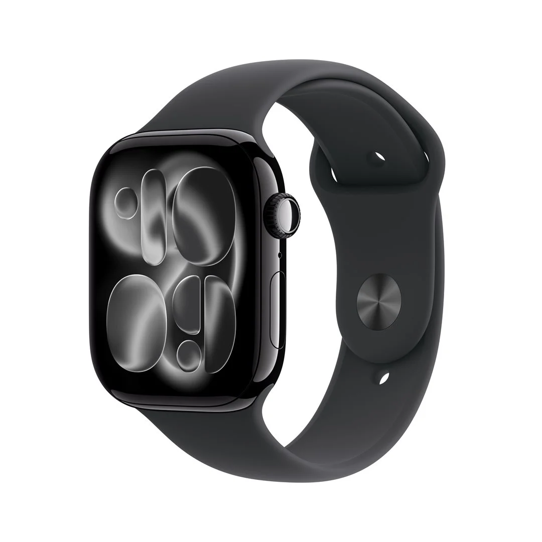 Apple Watch Series 11 jet black aluminium 46mm 5G black sport band Size M/L