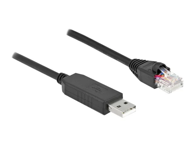 DELOCK USB 2.0 A zu RS-232 RJ45 1m schw