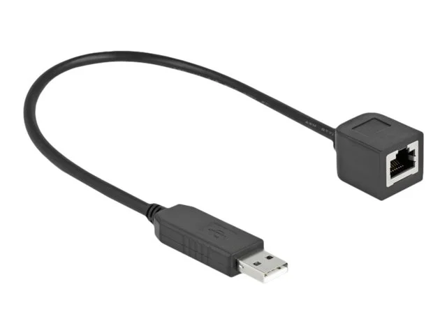 DELOCK USB2.0 A zu RS-232 RJ45 25cm schw