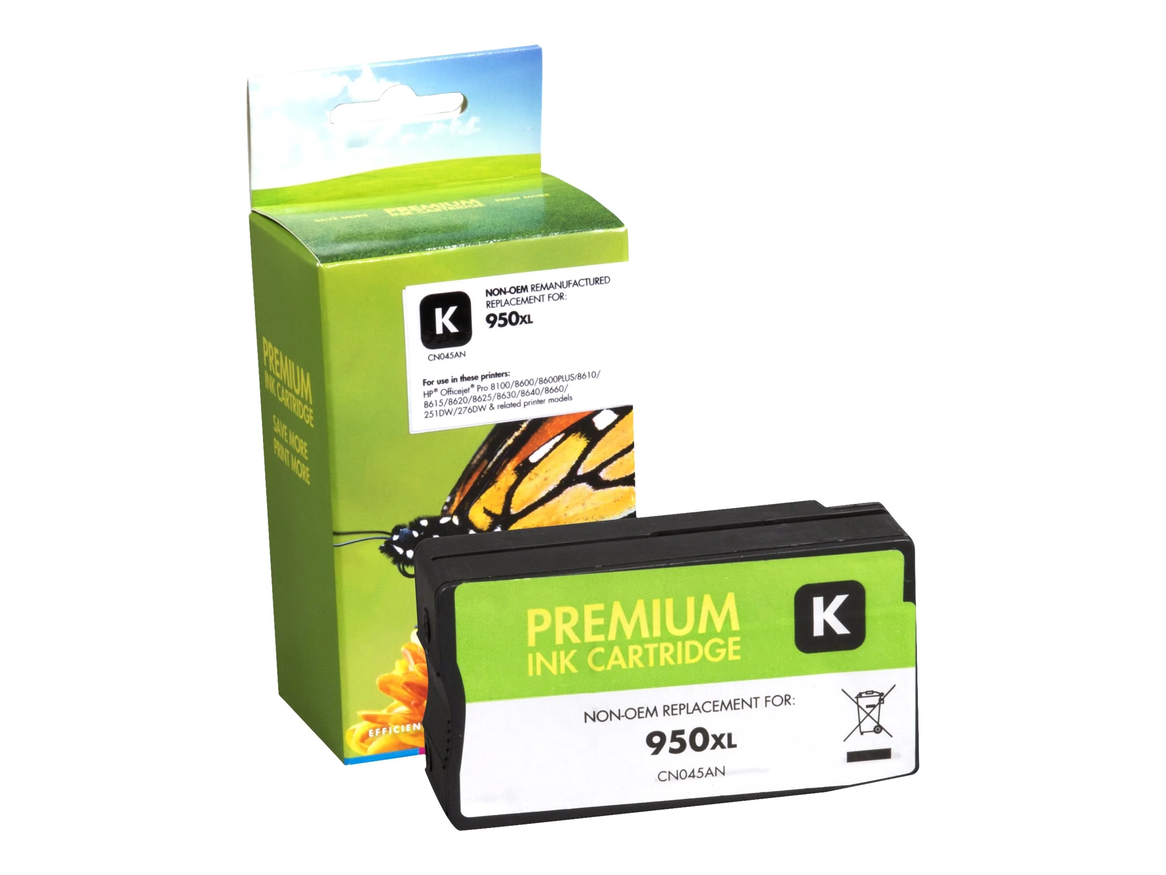 STATIC Ink cartr HP CN045AE blk reman