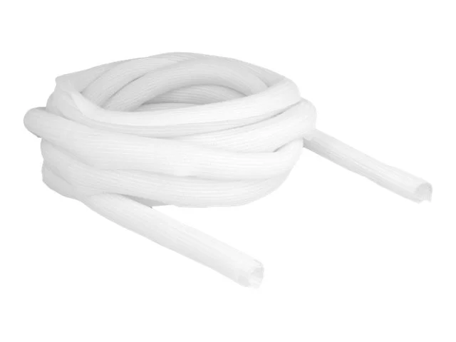 DELOCK Geflechtschlauch 5m x 25mm weiss