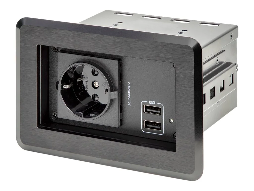 STARTECH Tischsteckdose mit 2x USB-A