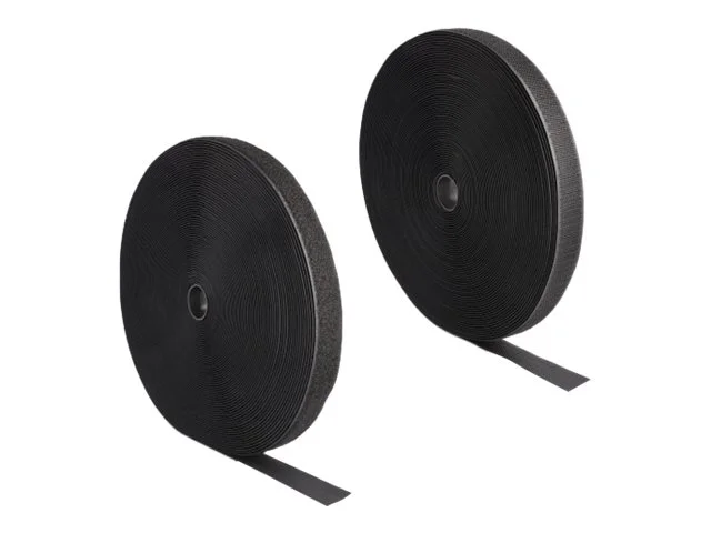 DELOCK Klettband L 25 m x B 25mm schwarz