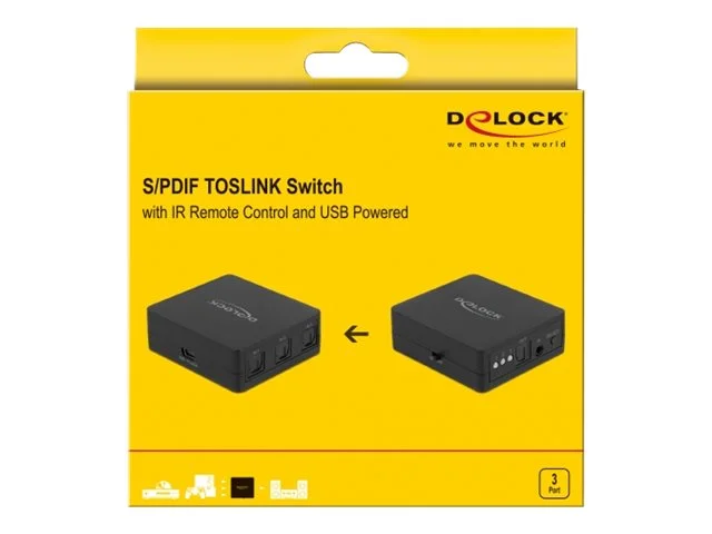 DELOCK S/PDIF TOSLINK Switch 3 In 1 Out