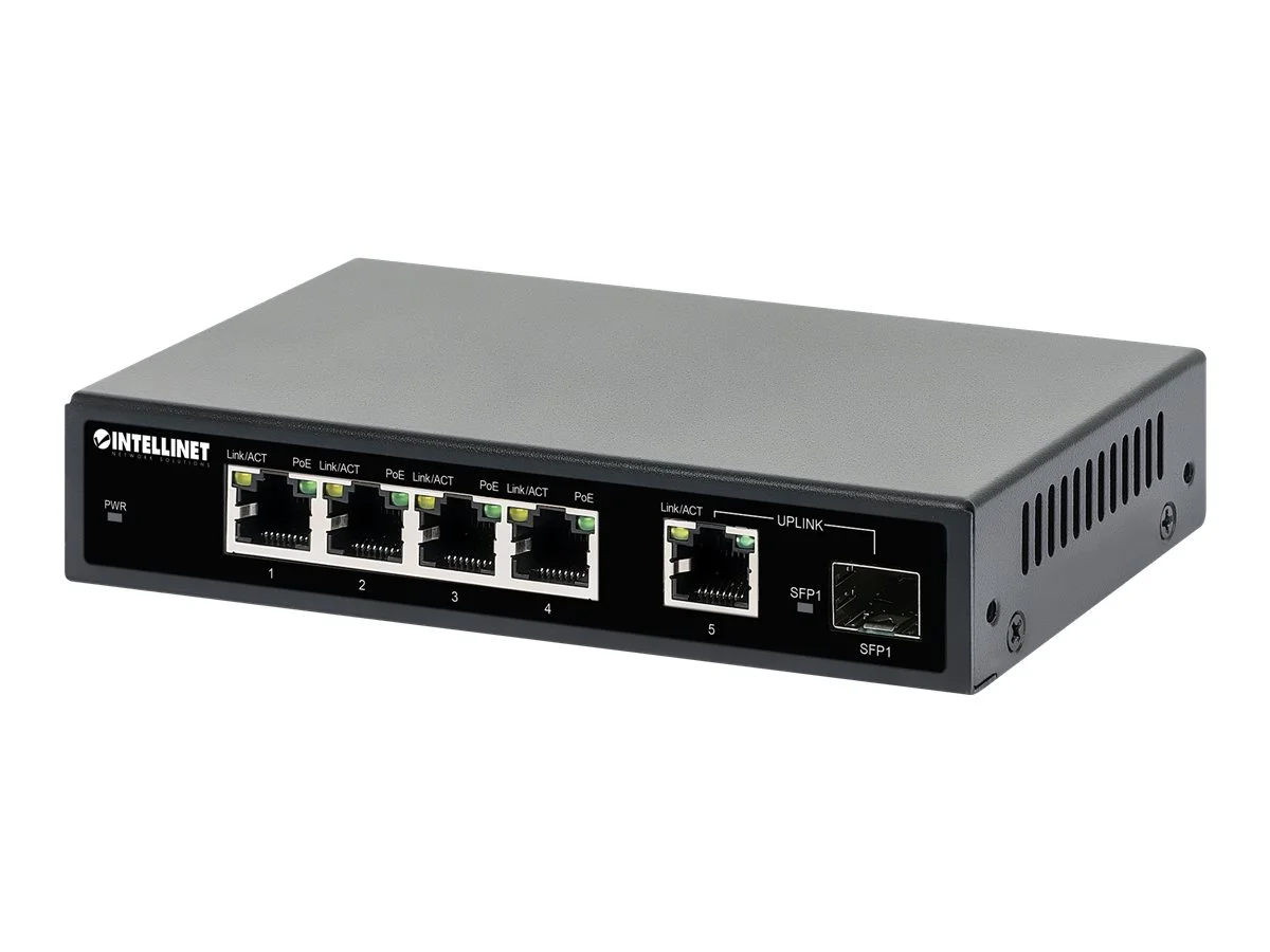 INT 5-Port Gigabit PoE+ Switch 1SFP 91W