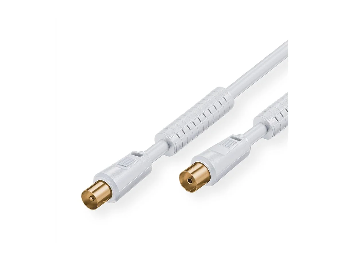 VALUE Antennenkabel mit Ferrite 2,5m