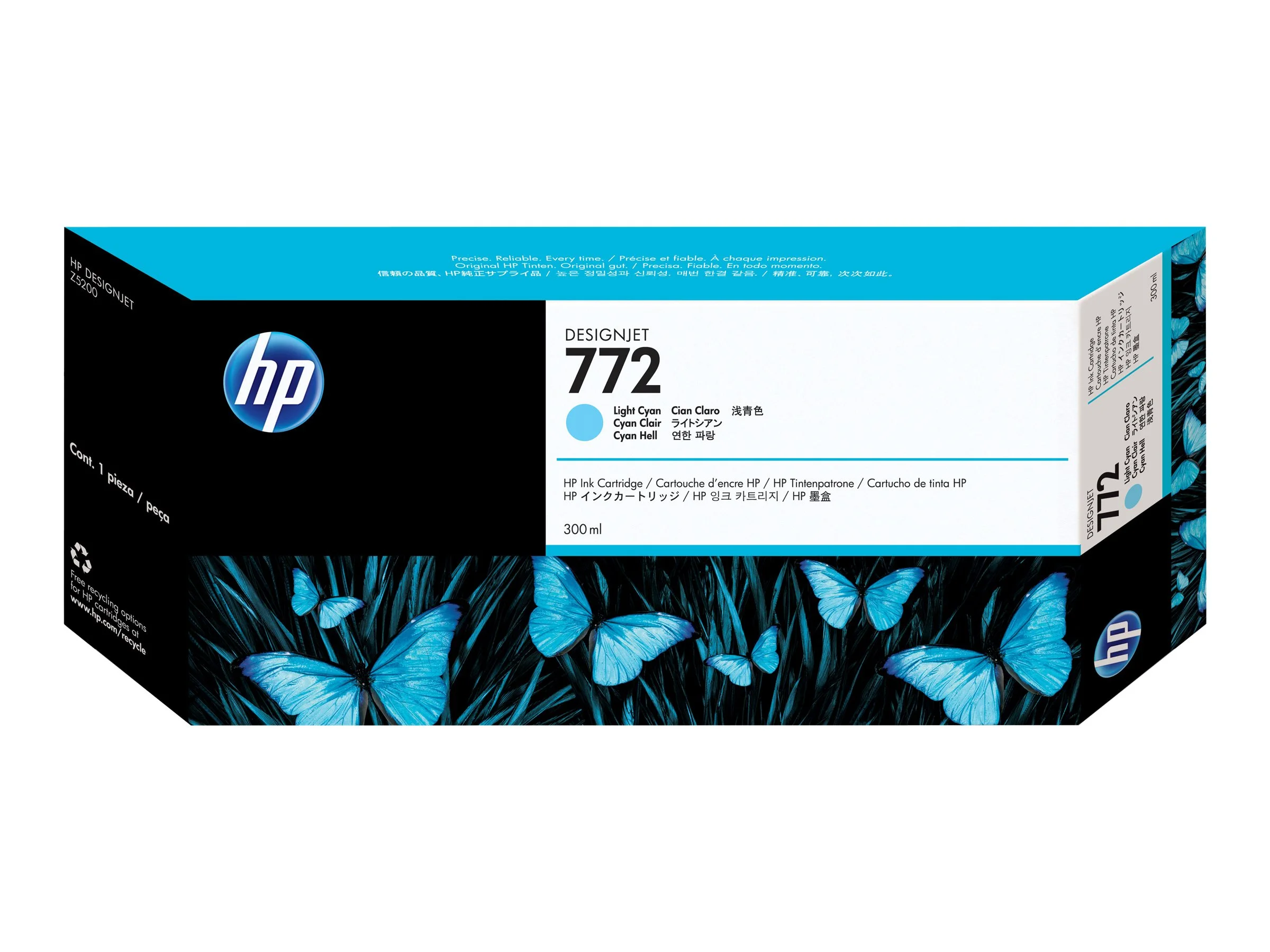 HP 772 Tinte 300ml hell cyan