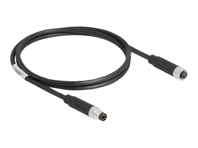 DELOCK M8 4 Pin Kabel A-kodiert PUR 1m