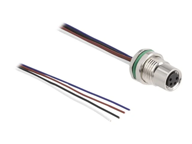 DELOCK M8 4 Pin Buchse fur Panel 0,5m