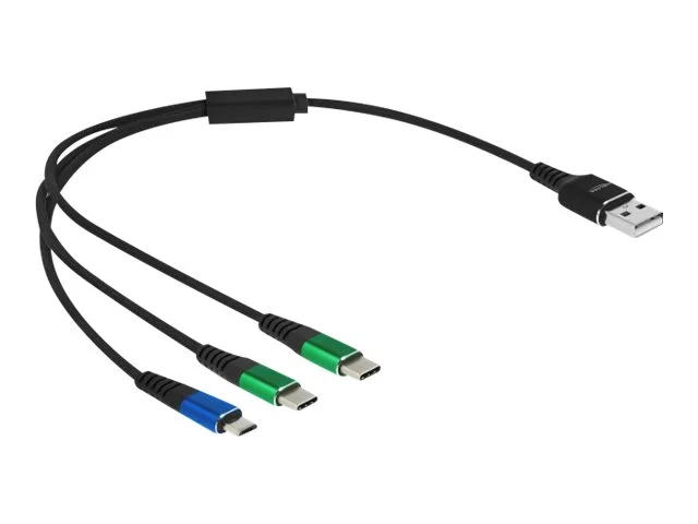 DELOCK USB Ladekabel 3 in 1 Typ-A 30cm