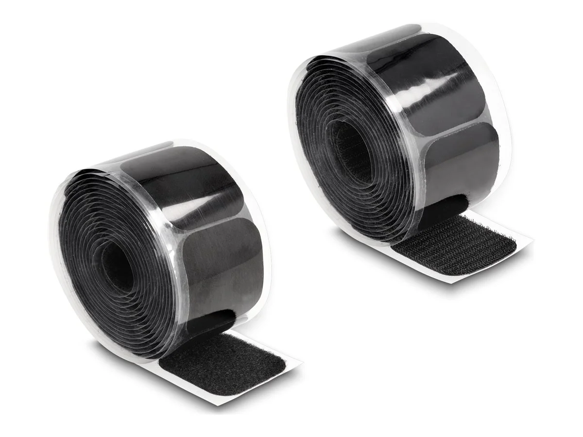 DELOCK Klettpad auf Rolle 45 x 50mm 3m