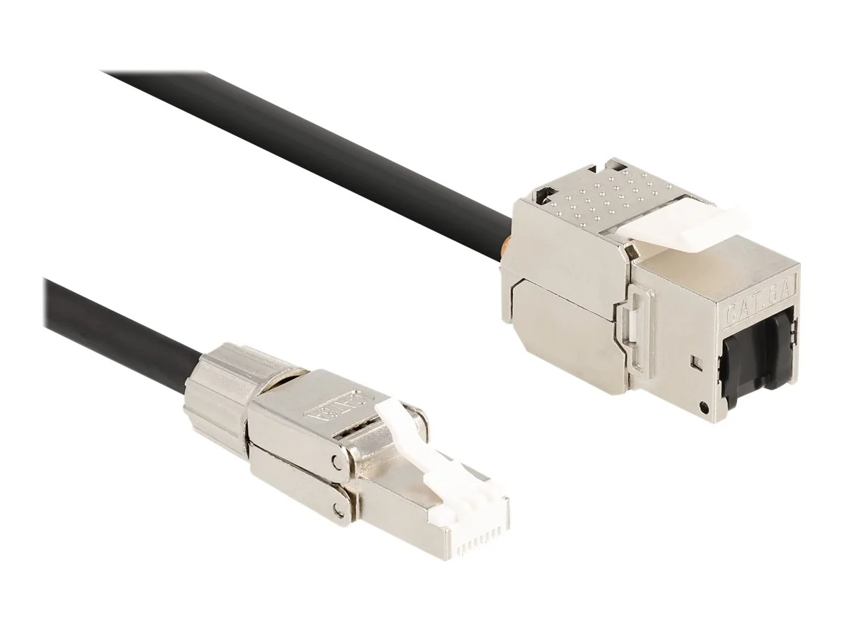 DELOCK Kabel RJ45 Keystone RJ45 Cat.6A