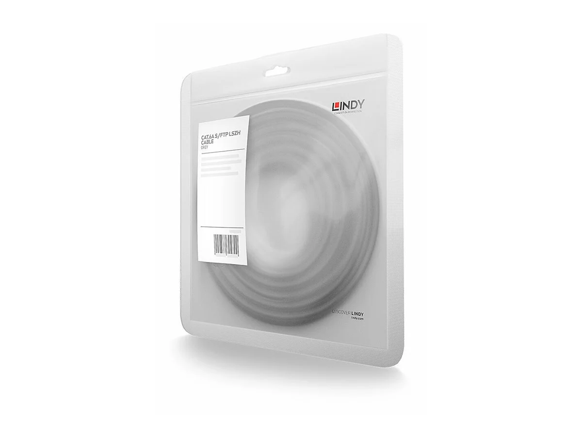 LINDY Cat.6A S/FTP PIMF LSOH, grau, 1,5m