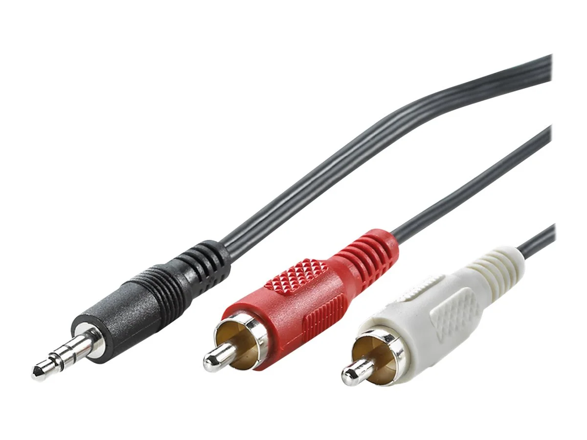 VALUE 3,5mm ST -zu-Cinch 2x ST Kabel 5m