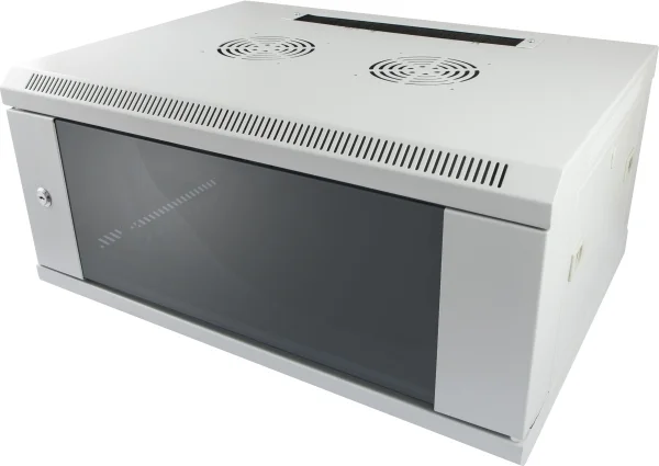 ALLNET 19" Wandgehäuse, 27HE, 1-teilig, T450mm, Lichtgrau, SMC-Serie,