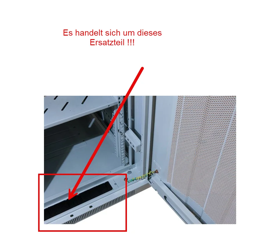 ALLNET 19" Wandgehäuse, zbh. Bürstenleiste für Kabeleingang(unten/oben), Schwarz, für SMB/SMC-Serie,