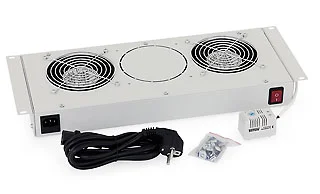 Triton 19" Wandgehäuse, zbh. RBA-6+RUA Serie, Lüftereinheit mit 1x Lüfter, erweiterbar, Lichtgrau,