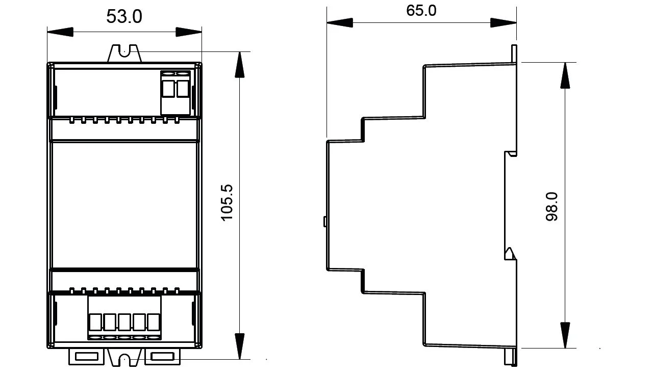 Synergy 21 LED Serie EOS 05 4-Kanal Controller + Hutschiene