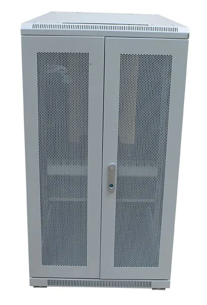 ALLNET 19" Schrank, 32HE, B600/T1000mm, perforierte Blechtüren, Lichtgrau, SNB-Serie,