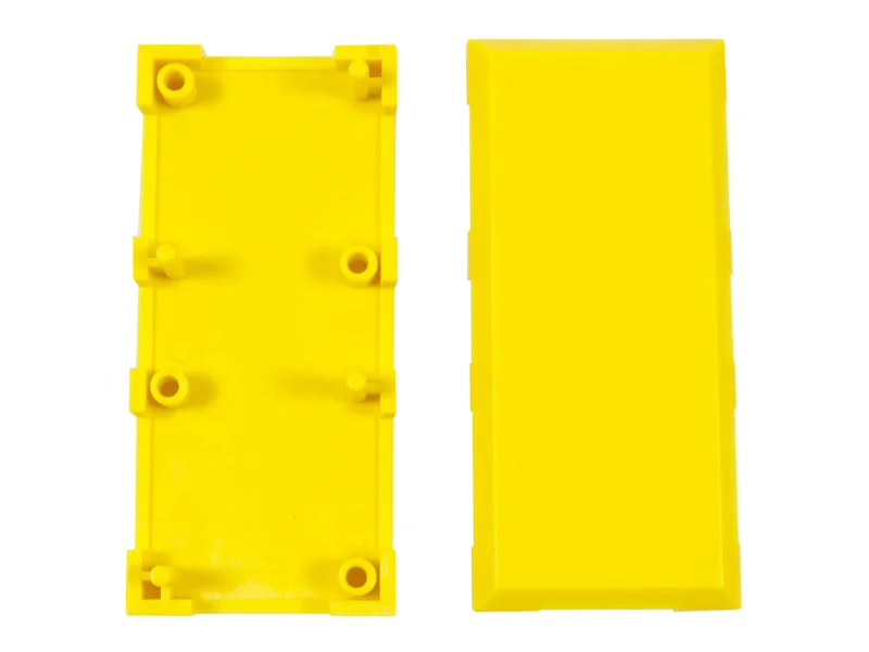 ALLNET Brick’R’knowledge Kunststoffschale 2x1 gelb oben und unten 10er Pack