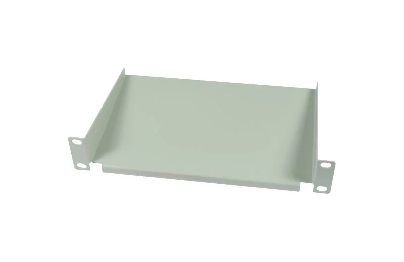 ALLNET 10" zbh. Fachboden, T150mm/1HE, Lichtgrau, Frontmontage,