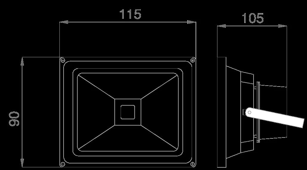 Synergy 21 LED Spot Outdoor Baustrahler 10W graues Gehäuse - grün V2