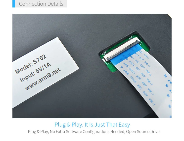 FriendlyELEC 7 inch capacitive touch LCD(S702)