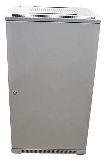 ALLNET 19" Schrank, 12HE, B600/T 600mm, Glastür, Lichtgrau, SNB-Serie,