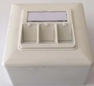 Dosen TP, AP,3-fach, CAT6A, Keystone Slim-line, Reinweiss, Synergy 21,