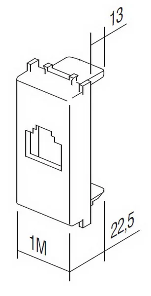 TEM Serie Modul Steckdosen ADAPTER KS WITH DUST PROTECTIO