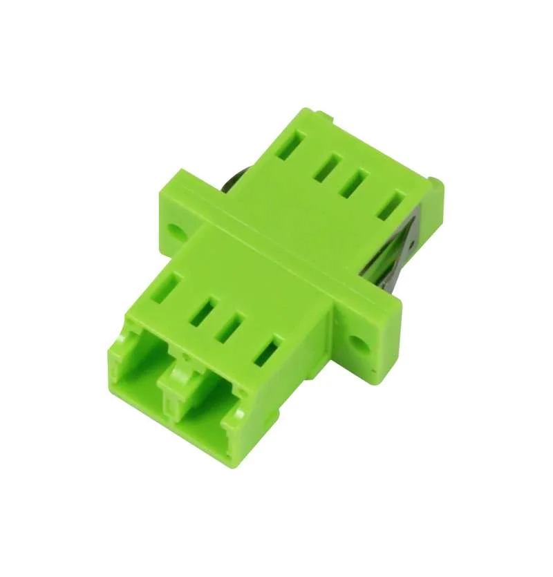 LWL-Kupplung, LC-Buchse/LC-Buchse, 50/125u Multimode OM5, lime Green, duplex, PVC, mit Flansch, Synergy 21,