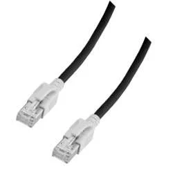 Patchkabel RJ45, CAT6A 500Mhz, 2m, schwarz S-STP(S/FTP) VC LED in den Steckern!,